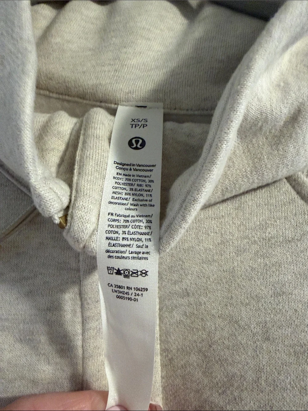 NWT Lululemon oversized scuba